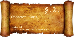 Graeser Kont névjegykártya